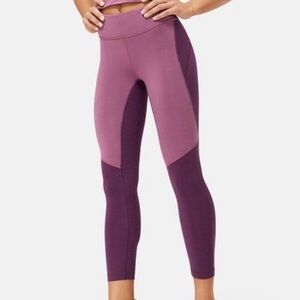 Outdoor Voices Move Free 3/4 TechSweat Colorblock Maroon/Pink Leggings